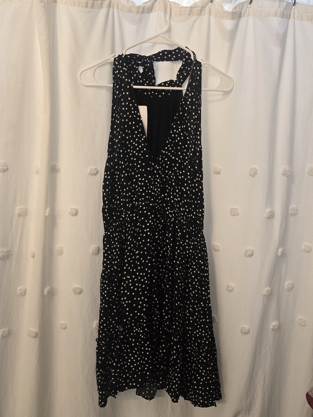 Womens Black Polka Dot Dress Size Medium